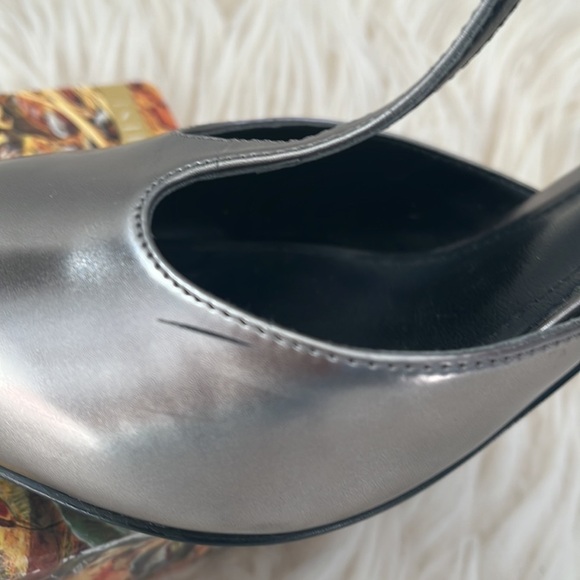 ALDO METALLIC SILVER 4 INCHES HEELS SIZE 8.5 - Picture 9 of 14